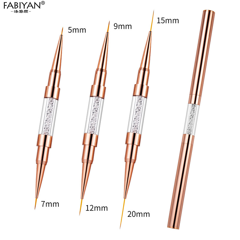 Nail Art Rose Gold - Rose Gold Double Head 5/7/9/12/15/20mm Nail