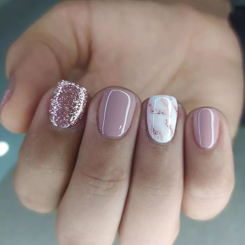 24Pcs Reusable Fake Nails Shor - Nail Art Design 评论和价格