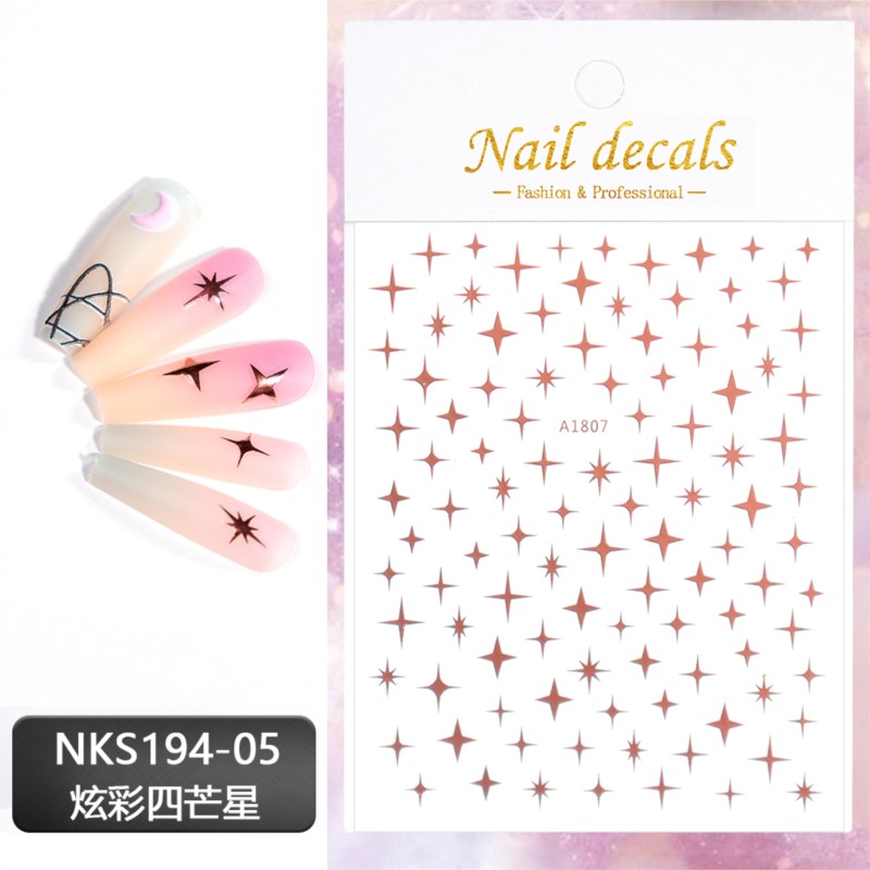 3D Laser Silver/Rose Gold Holl - Nail Art Rose Gold 评论和价格
