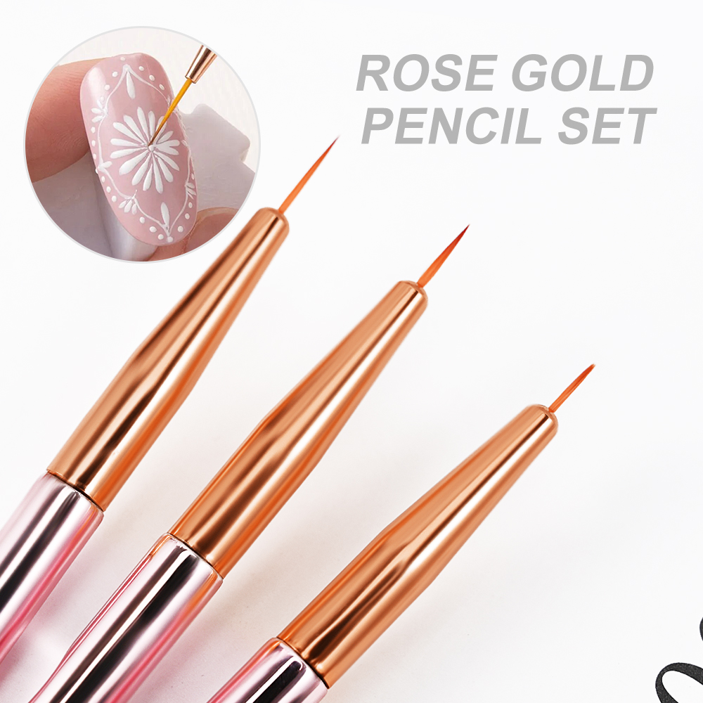 3/5Pcs/set Rose Gold  Nail Art - Nail Art Rose Gold 评论和价格