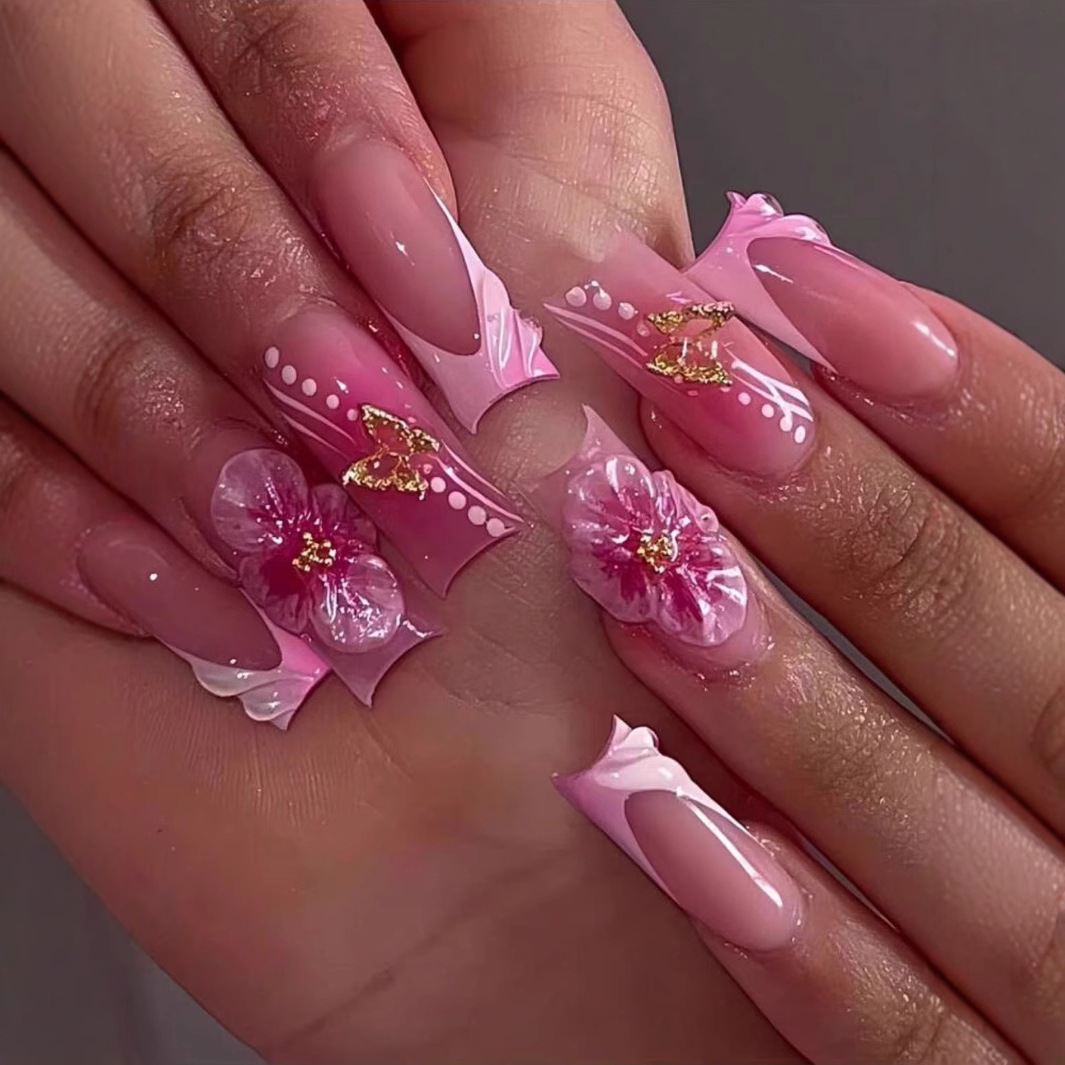 24pcs Wearable Square Press on - Nail Art Design 评论和价格