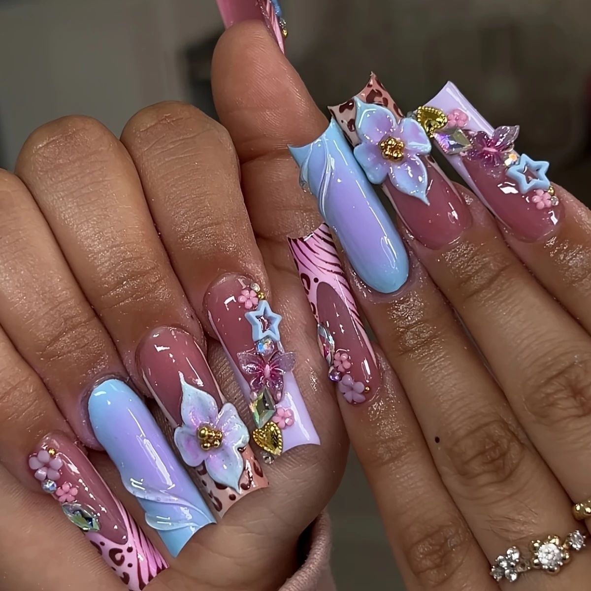 24pcs Wearable Square Press on - Nail Art Design 评论和价格
