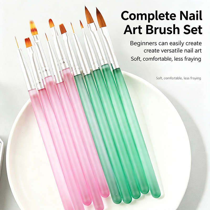 5Pcs Pink Transparent Nail Art - Nail Art Pink Soft 评论和价格