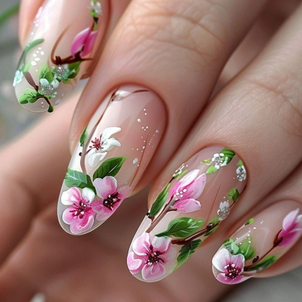 Short Almond Press on Nails 3D - Nail Art Design 评论和价格