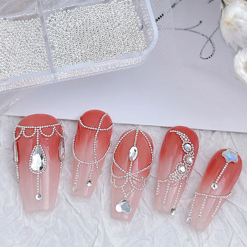 Nail Caviar Beads 0.4/0.6/0.8/ - Nail Art Rose Gold 评论和价格