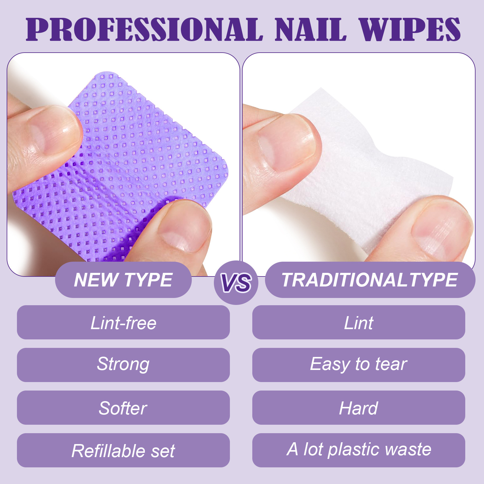 630/1200pcs Lint-Free Gel Nail - Nail Art Remove 评论和价格