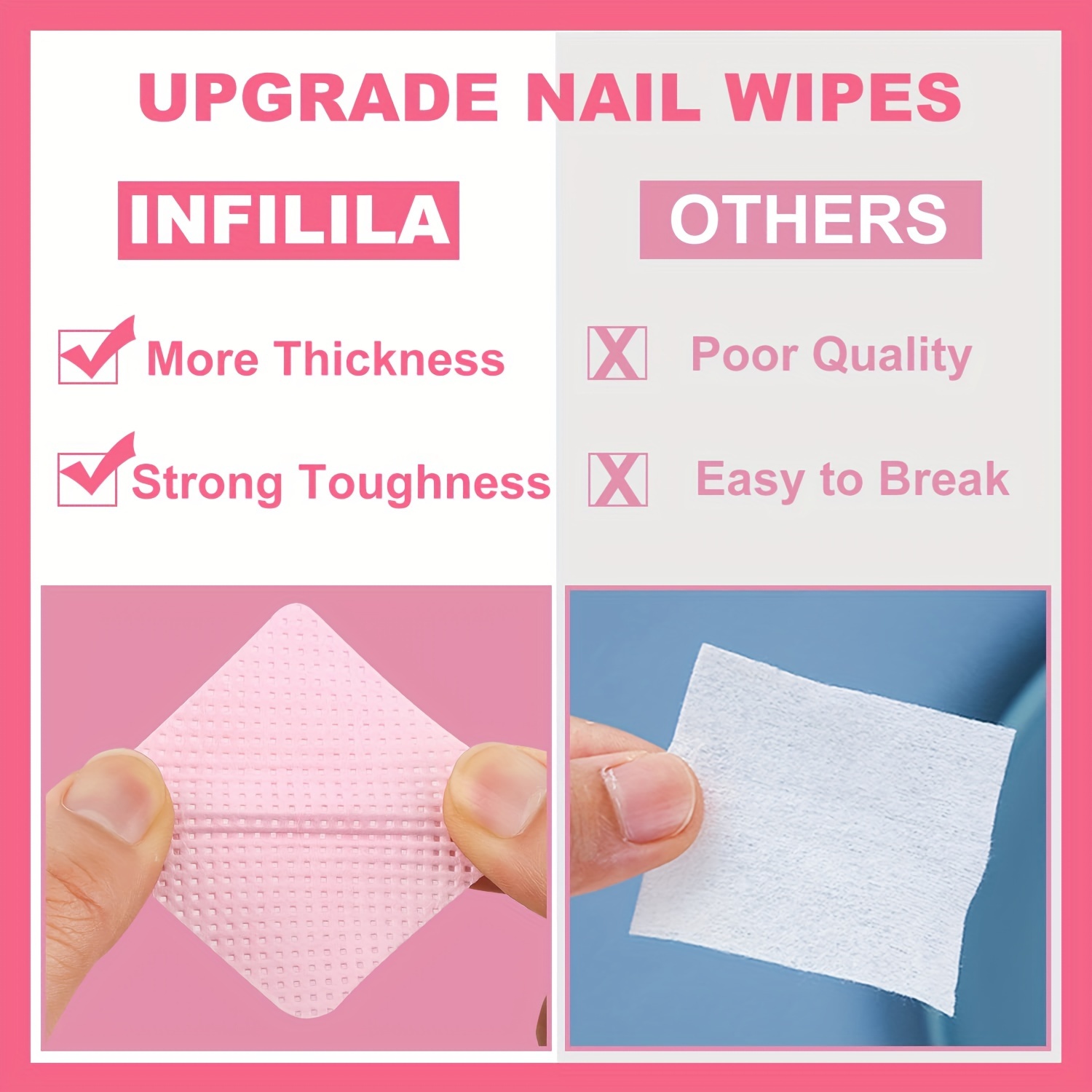 20/600pcs Lint-Free Nail Wipes - Nail Art Remove 评论和价格