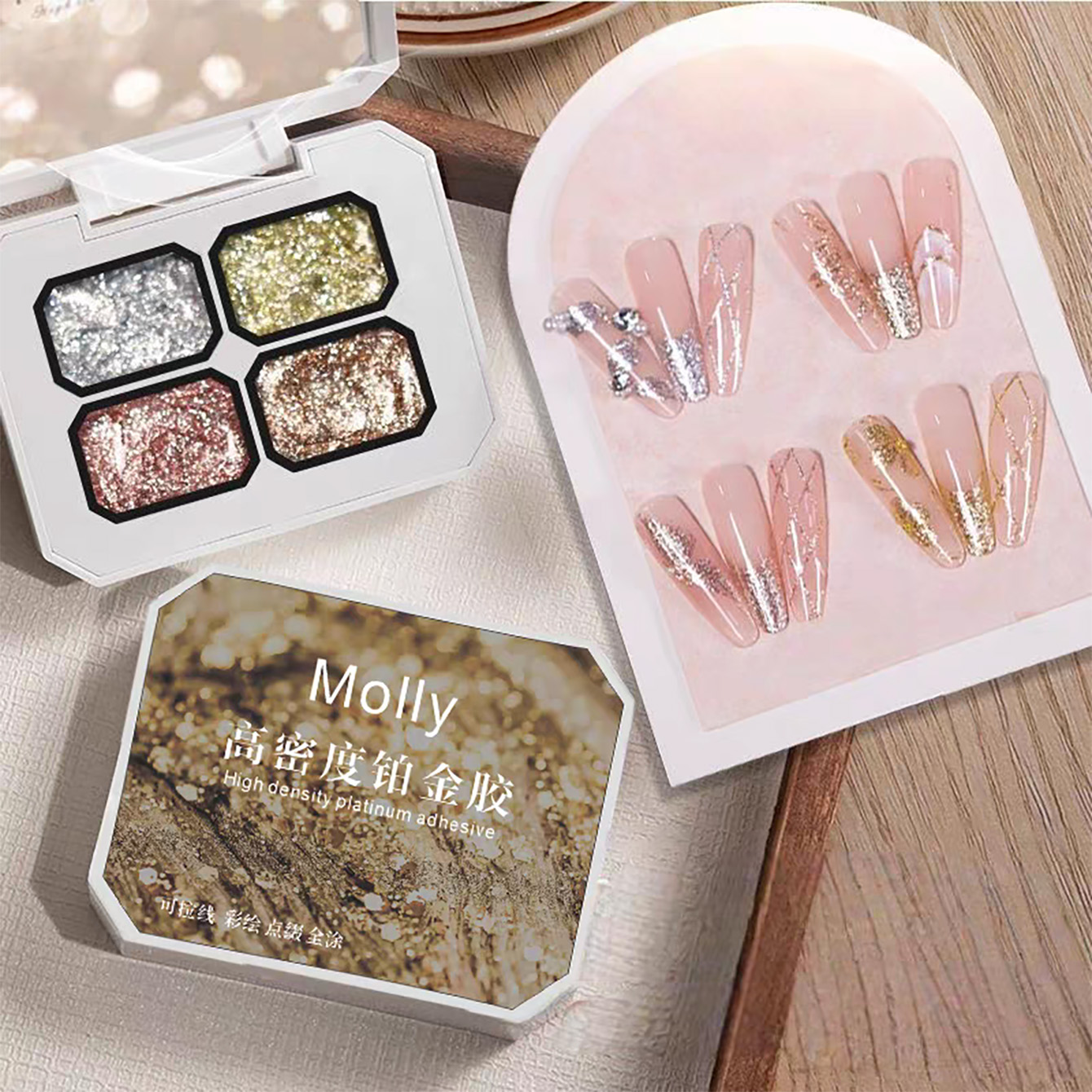 MIANEL Chunky Foil Platinum Na - Nail Art Rose Gold 评论和价格