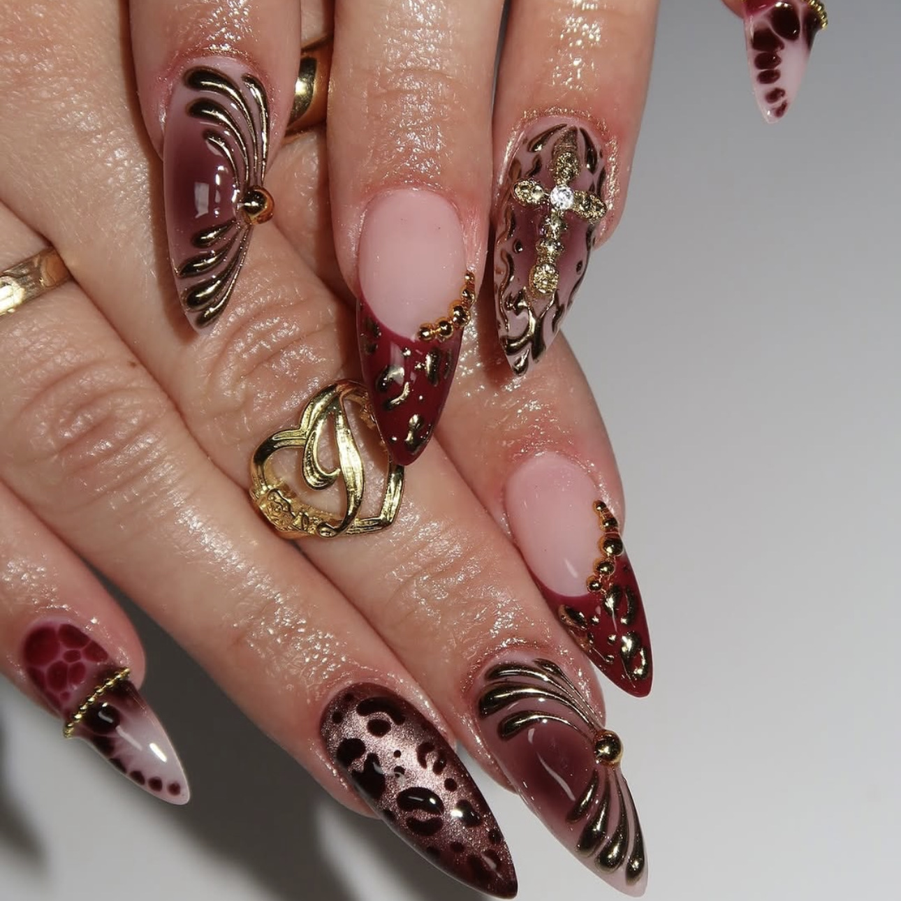 Medium fake nails for women gr - Nail Art Design 评论和价格