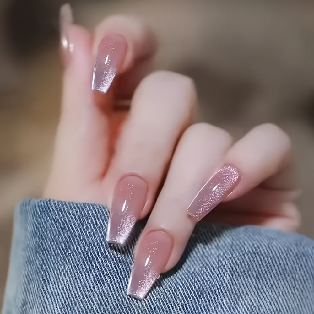 24pcs Sparkling Pink Glitter C - Nail Art Design 评论和价格