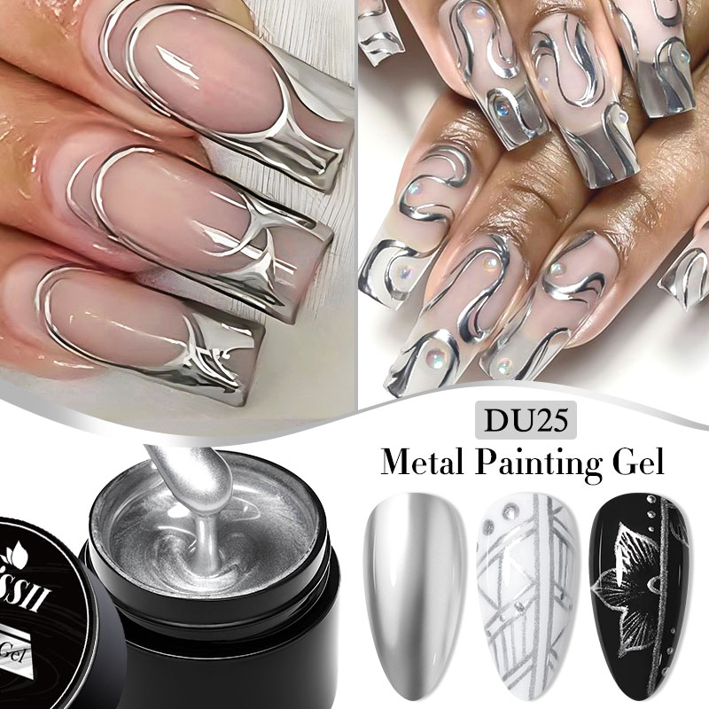 8ml Metal Painting Gel Nail Po - Nail Art Rose Gold 评论和价格
