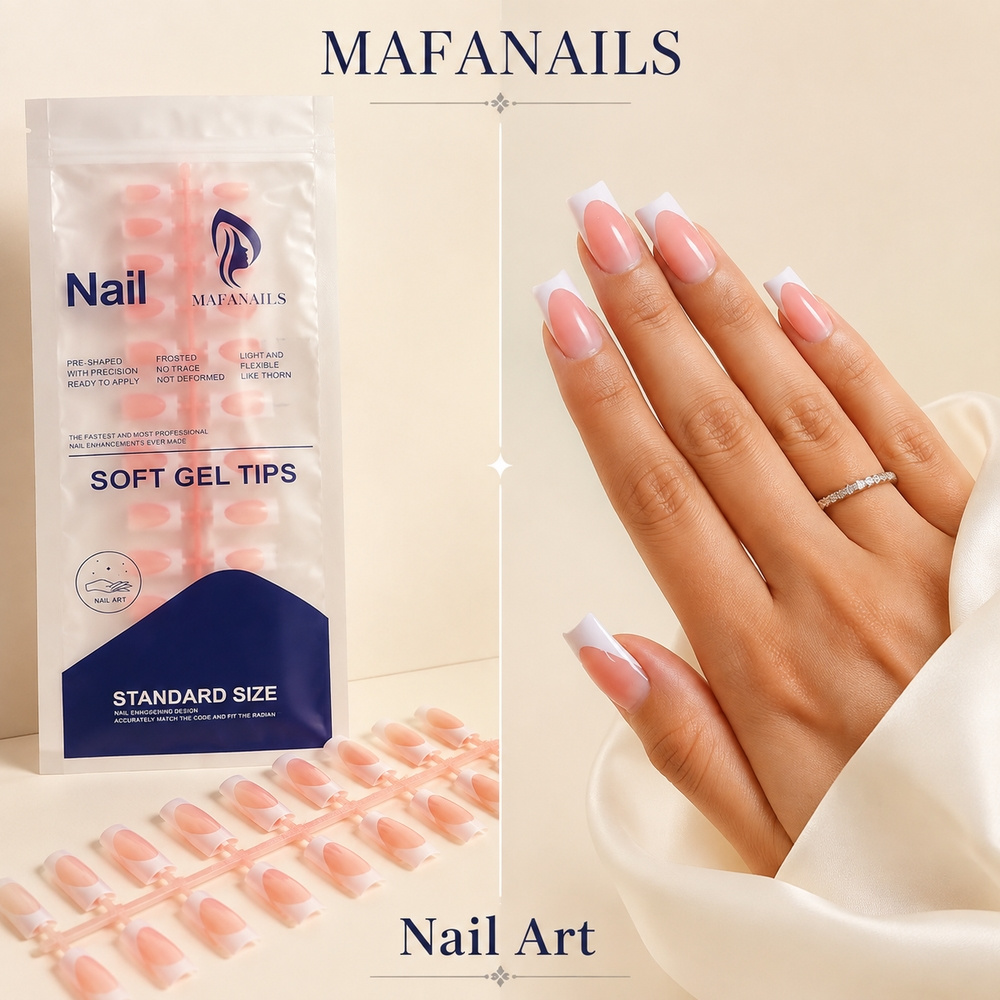 120Pcs Flexible Soft Gel Duck  - Nail Art Pink Soft 评论和价格