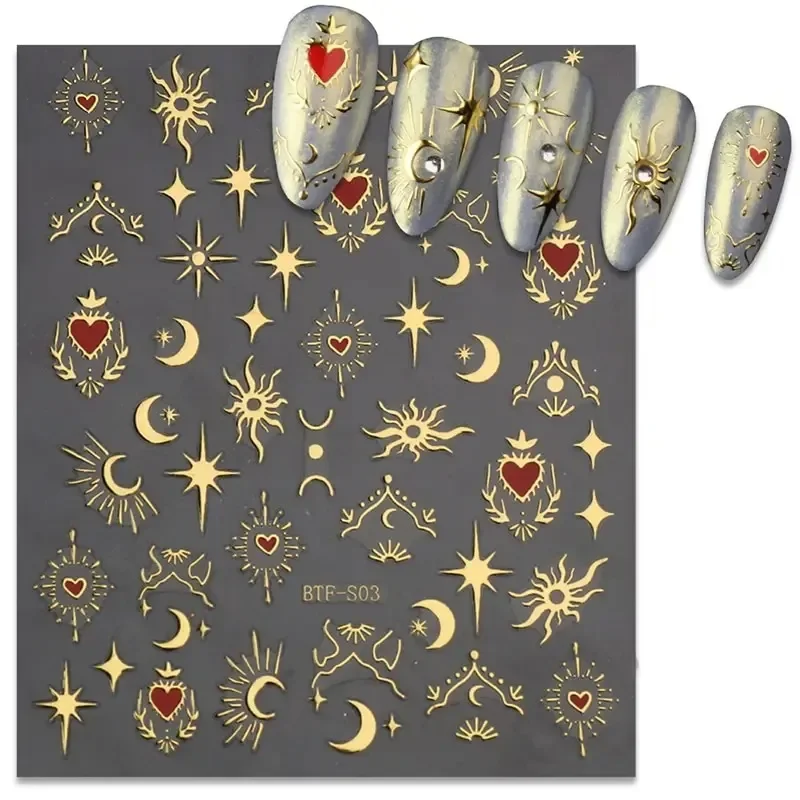 3 sheets1 pack ，3D stickers, n - Nail Art Rose Gold 评论和价格