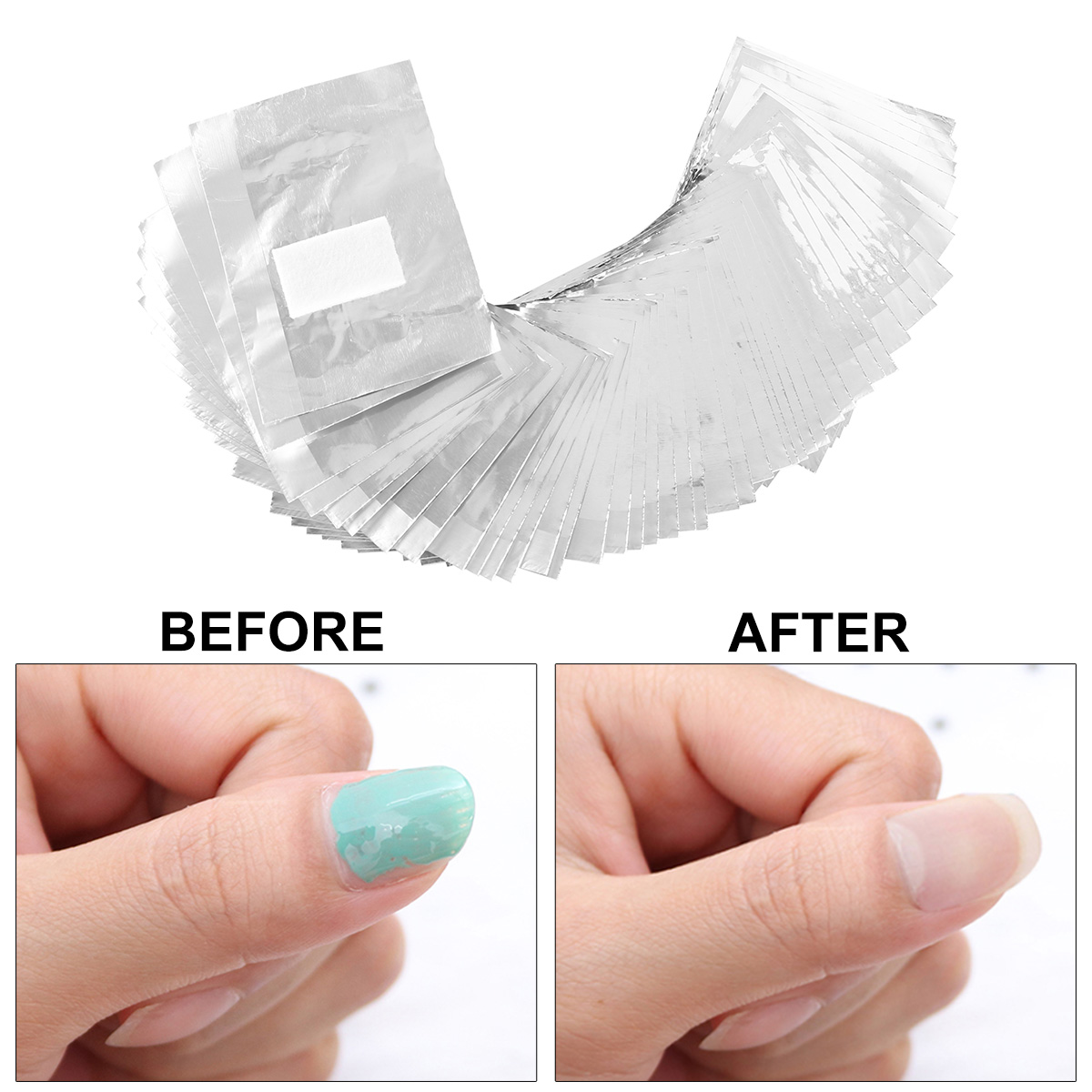 500/1000Pcs Aluminium Foil Gel - Nail Art Remove 评论和价格