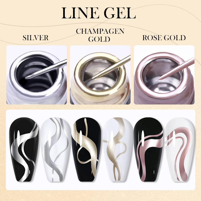 LILYCUTE 5ml Super Bright Meta - Nail Art Rose Gold 评论和价格